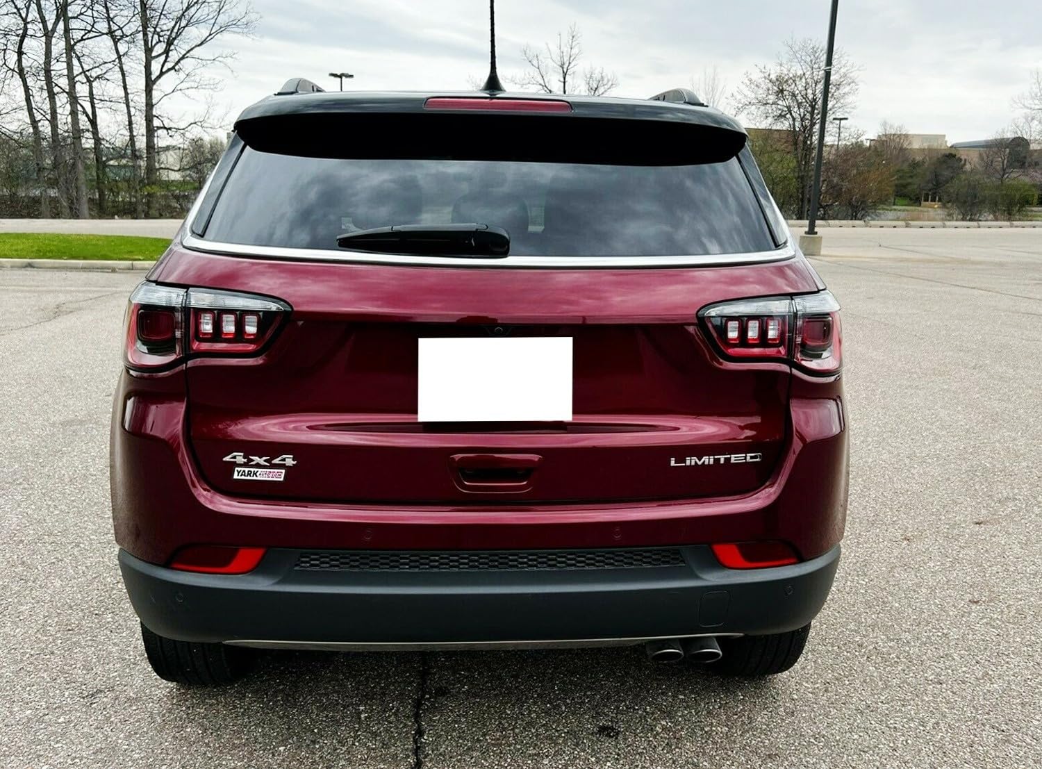 iJDMTOY OE-Spec Red Lens Rear Bumper Reflector Lenses for 2017-2023 Jeep Compass - Left & Right Side Assembly (LH RH) - Direct Replacement & Easy Installation - Enhances Safety & Style for Night Driving