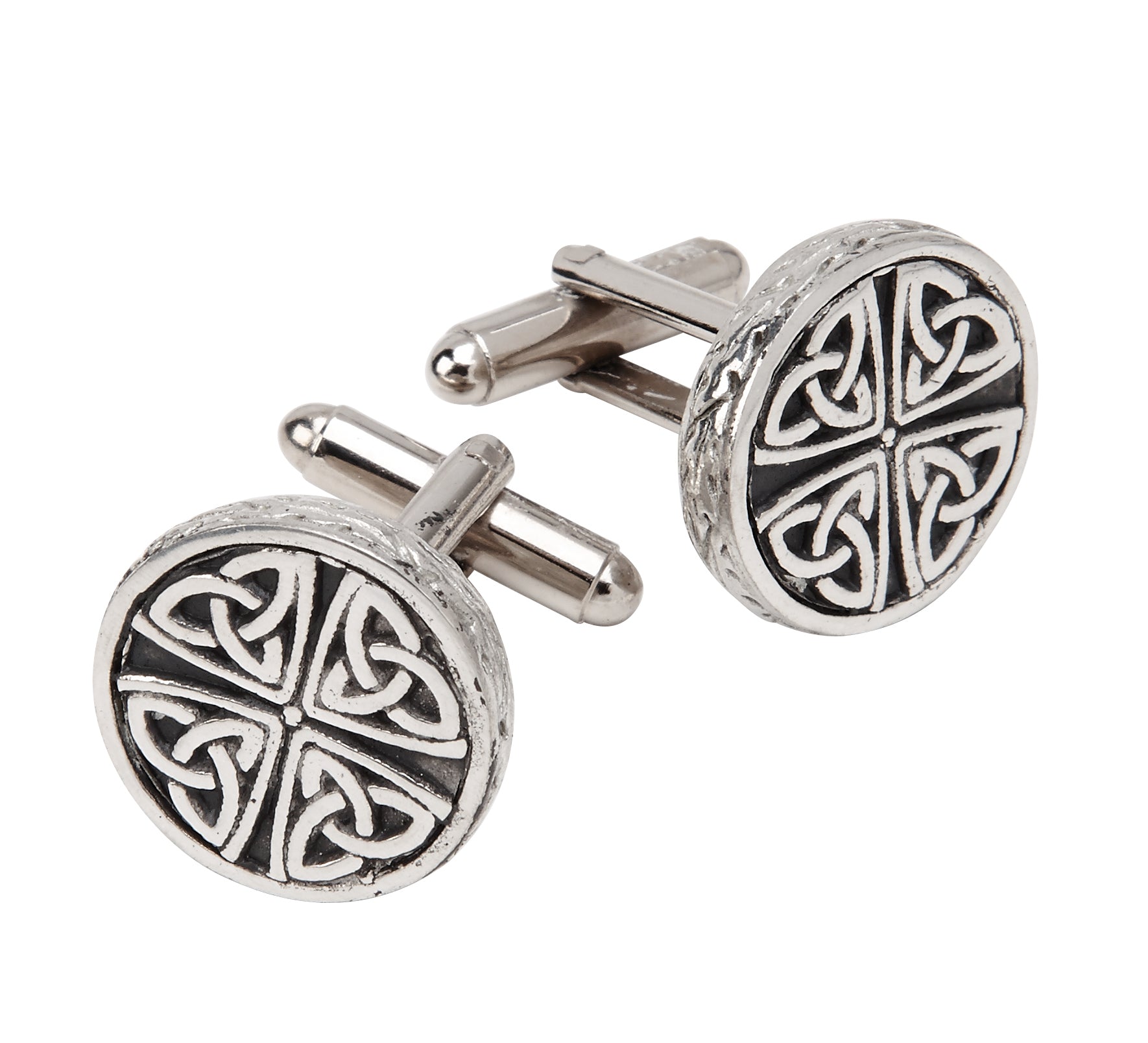 Celtic Knot Cufflinks for Men - Elegant Irish Design Stainless Steel Dress Shirt Accessories - Perfect for Weddings, Business Meetings & Formal Events