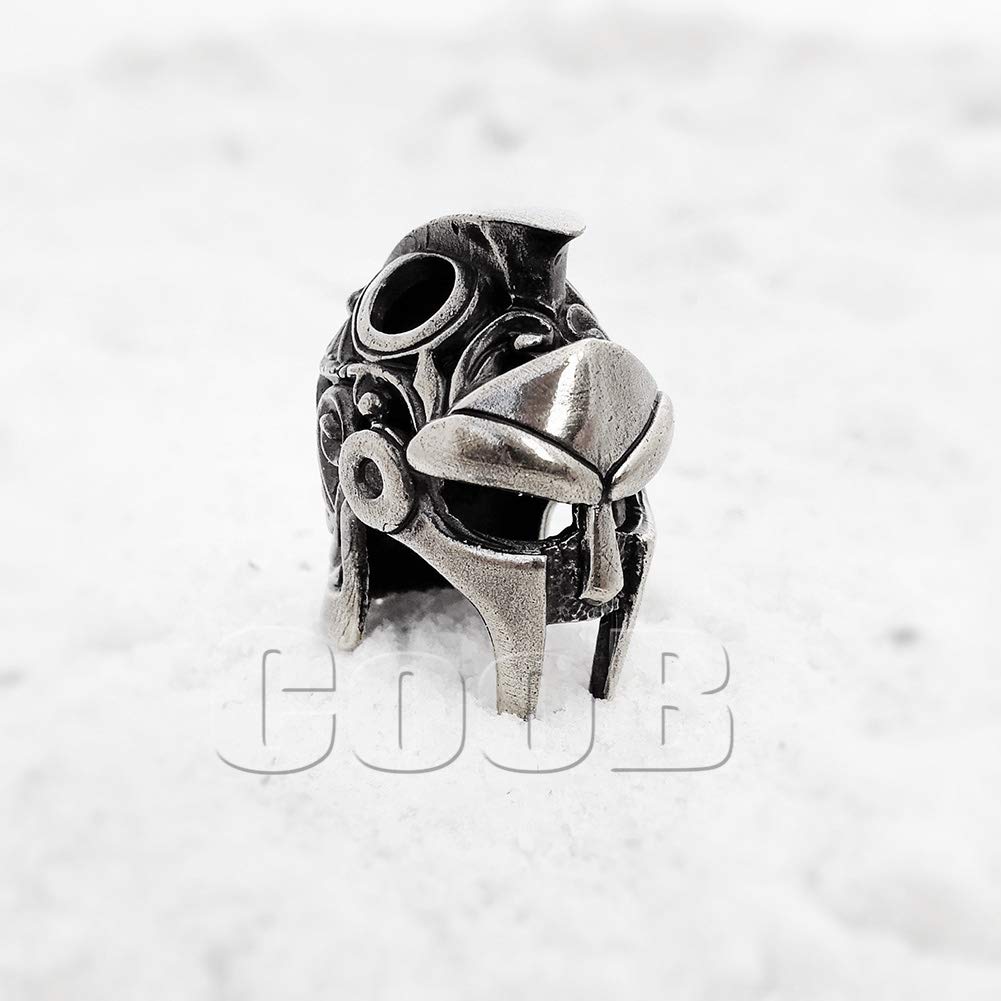 EDC Paracord Bead - Gladiator Helmet Charm for Knife Lanyards & Survival Gear