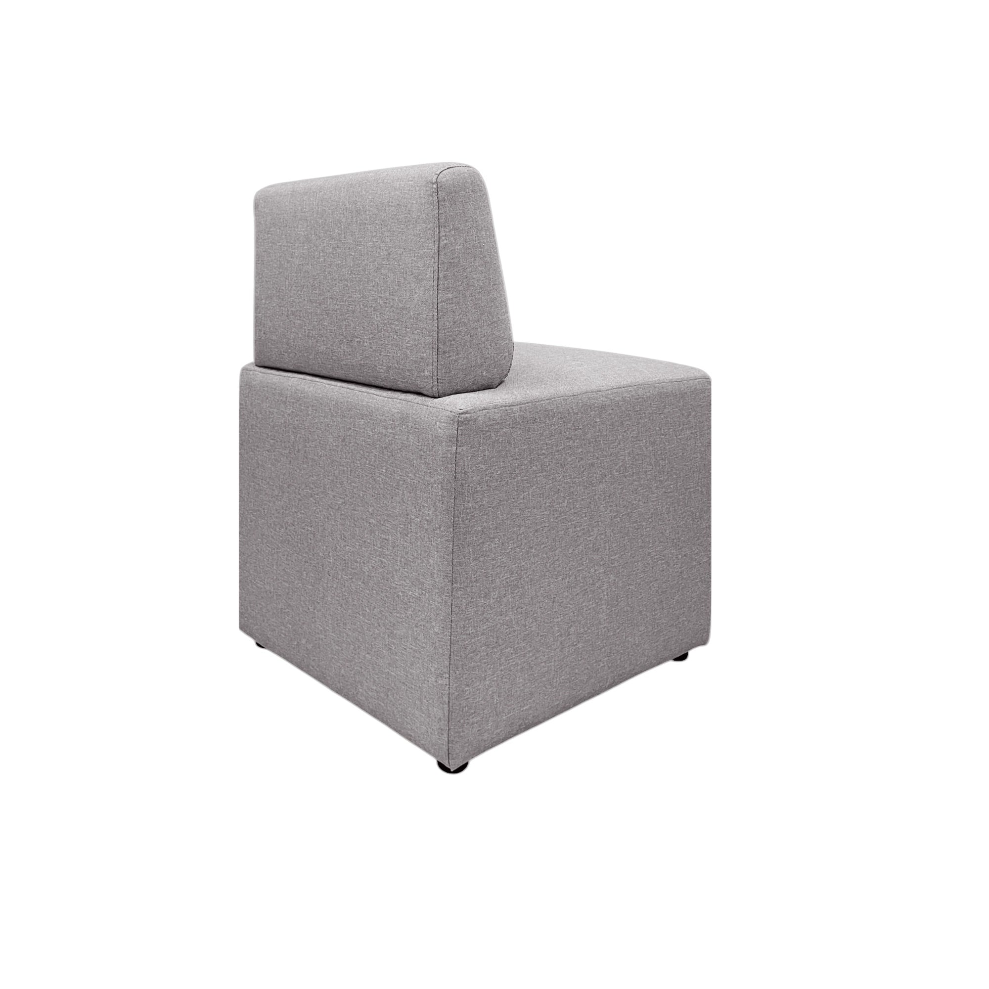 Dylan Upholstered Ottoman with Backrest - Comfortable Footrest and Extra Seating for Living Room, Bedroom, or Office