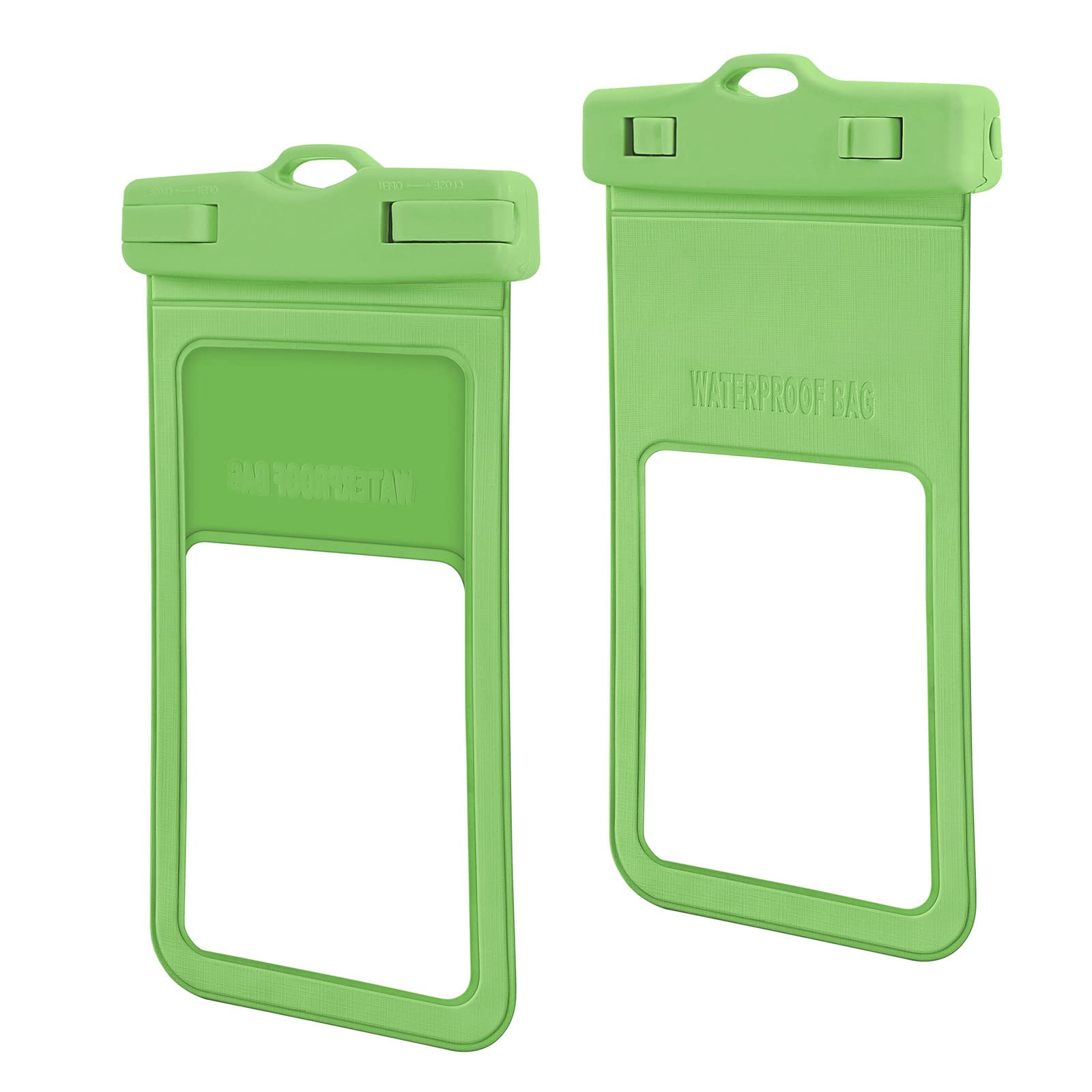Waterproof Phone Pouch Dry Bag - Universal Clear Cellphone Case with Neck Lanyard for Swimming, Beach & Pool - Underwater Protection for iPhone & Android (Green, One Size) - Perfect for Water Sports, Snorkeling & Outdoor Activities