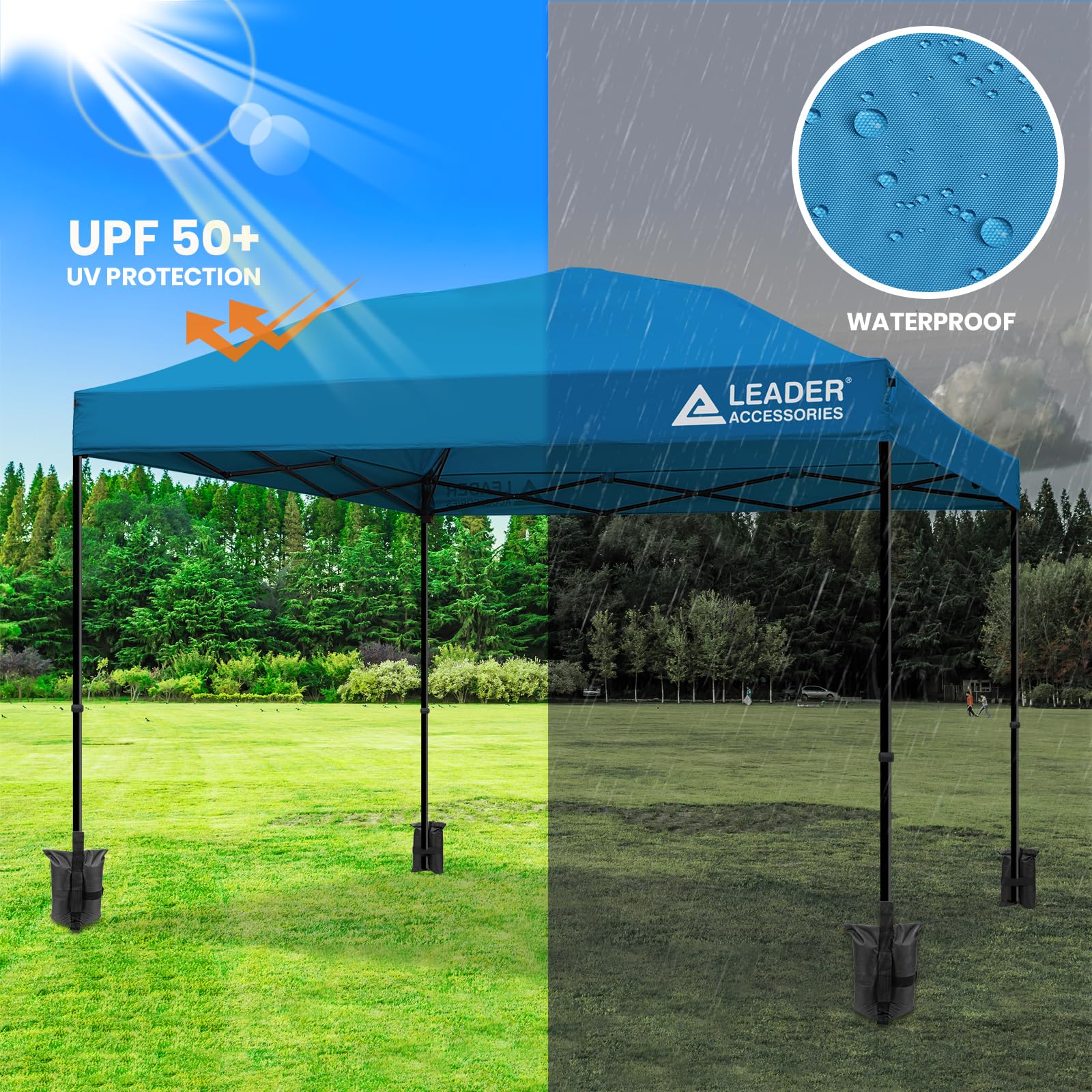 10'x10' Pop Up Canopy Replacement Top - Blue for Outdoor Events