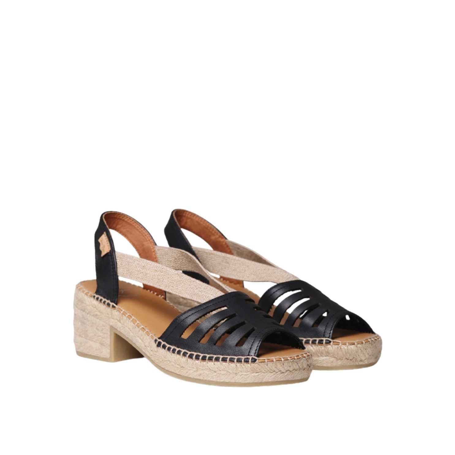 Women's Open Toe Leather Espadrille Wedge Sandals with Wide Heel - Comfortable Summer Casual Shoes for Beach, Vacation & Outdoor Wear