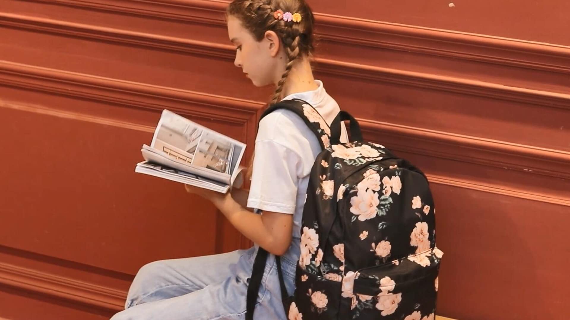 Bluboon Kids Backpack for School - Lightweight Laptop Bookbag for Girls & Women, Durable Travel Backpack for College, Work, Commuting & Daily Use