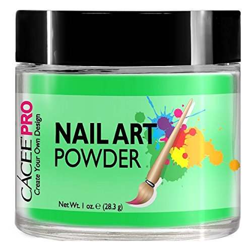 Cacee Nail Art Powder #37 Lime Green - Professional UV Gel Nail Polish Powder for Manicure & Pedicure | Perfect for Summer Nails, Acrylic Nail Designs & DIY Nail Art