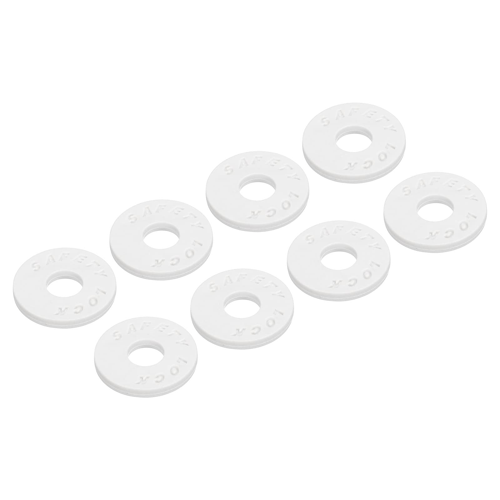 **MECCANIXITY Silicone Rubber Strap Blocks - 8 Pack, White - Secure Guitar Strap Buttons, Prevent Scratches & Damage - Perfect for Acoustic & Electric Guitars, Bass, Ukulele**
