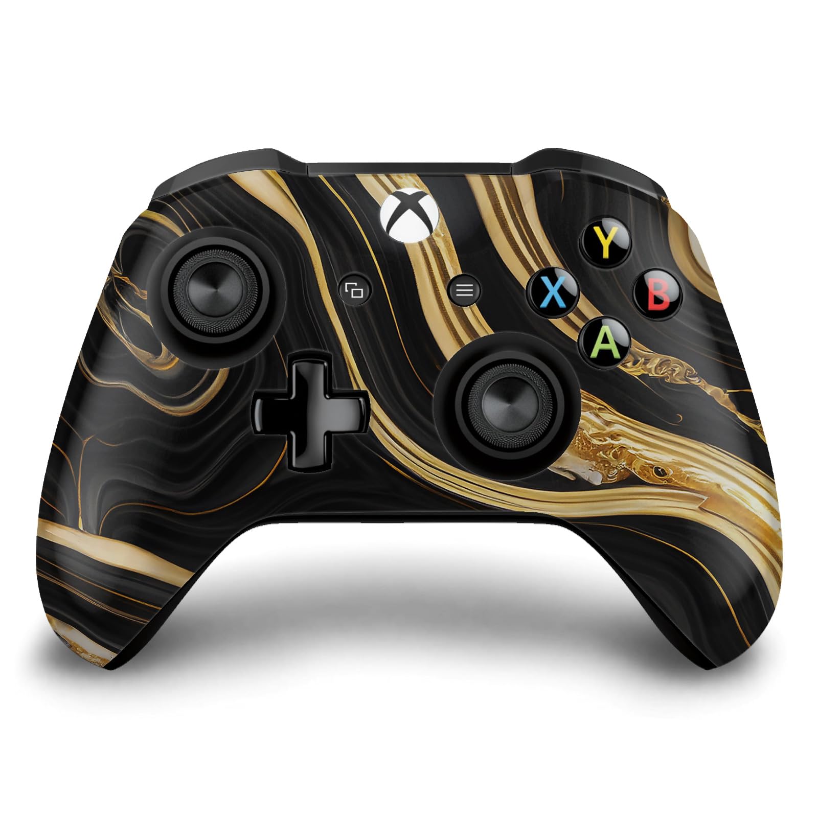 Head Case Designs Noir Et Doré Marble Vinyl Gaming Skin Sticker Cover Compatible with Xbox One X Console & Controller Bundle - Protective Decal for Gaming Setup & Personalized Console Customization