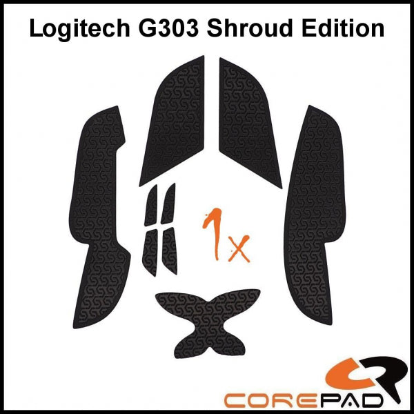 Corepad Soft Grips (Flat Edge) for Logitech G303 Shroud Edition - Premium Mouse Grip Tape for Enhanced Gaming Performance & Comfort