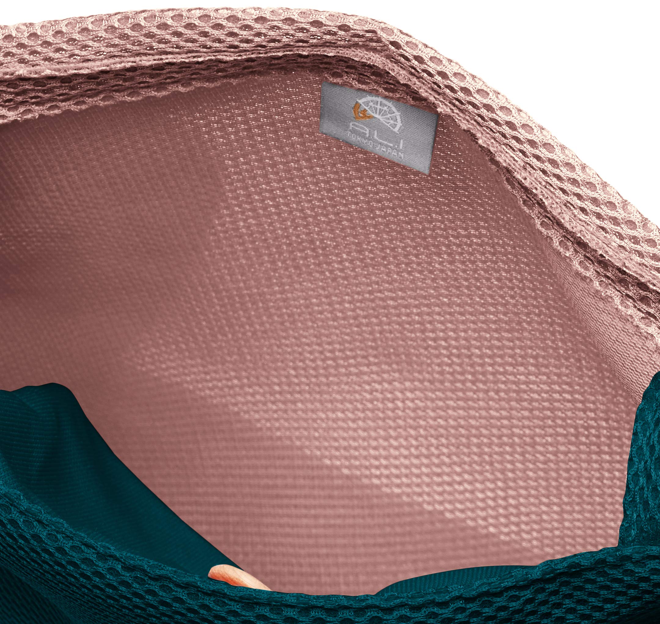 A.L I JST-004 Just Mesh Folding Backpack - Lightweight Washable Travel Backpack with Breathable Mesh, Turquoise Blue - Perfect for Gym, Hiking, Beach & Daily Commute
