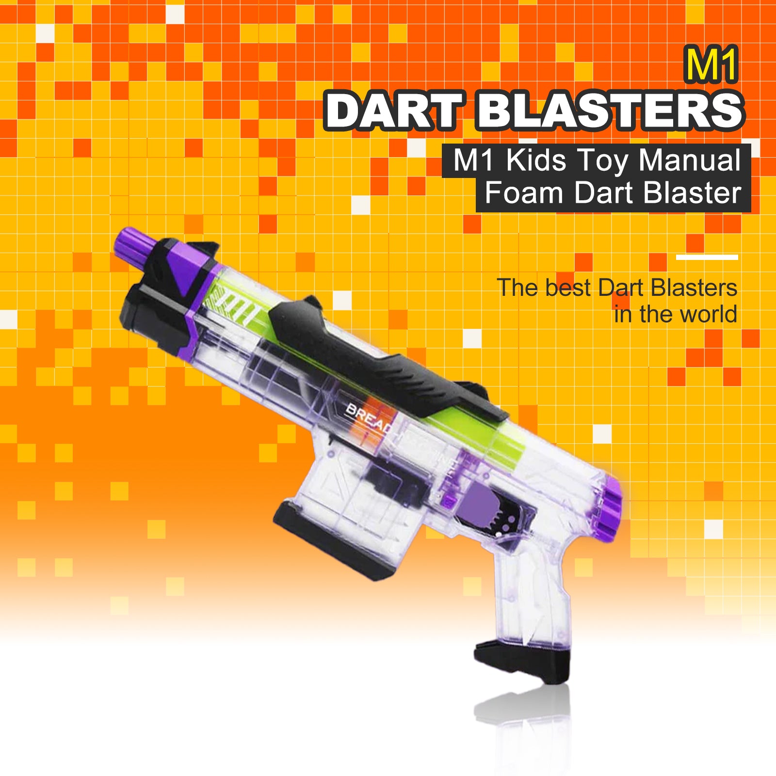 M1 Foam Dart Blaster Toy for Kids - Safe Soft Foam Bullets, Manual Pump Action - Outdoor Play, Backyard Battles, Nerf Gun Alternative for Boys & Girls Ages 6+