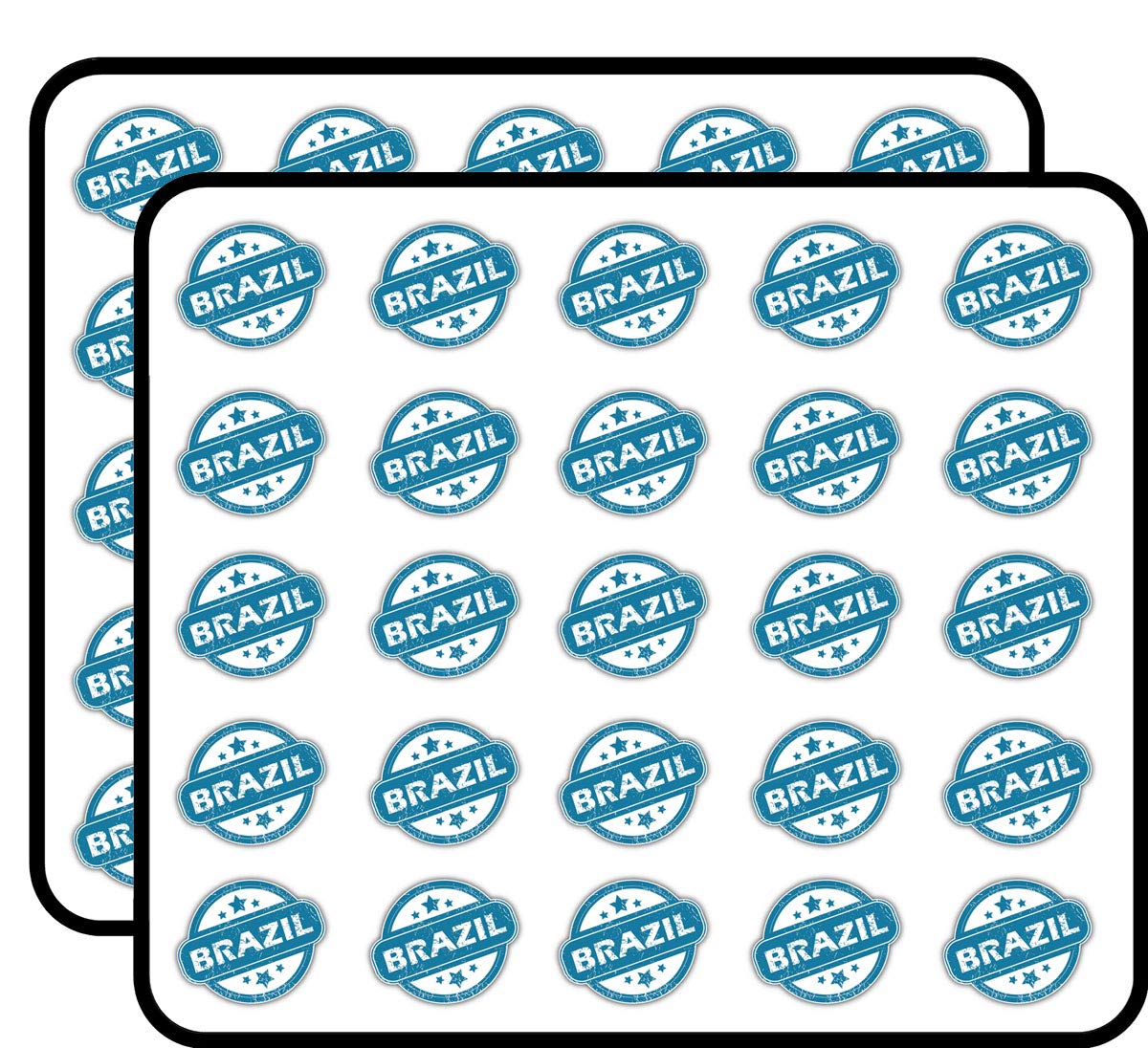 Brazil Grunge Stamp Art Decor Stickers - 50 Pack for Scrapbooking, DIY Crafts, Bullet Journals, Calendars & Kids Art Projects | Perfect for Album Making, Planner Decoration & Creative Gift Wrapping