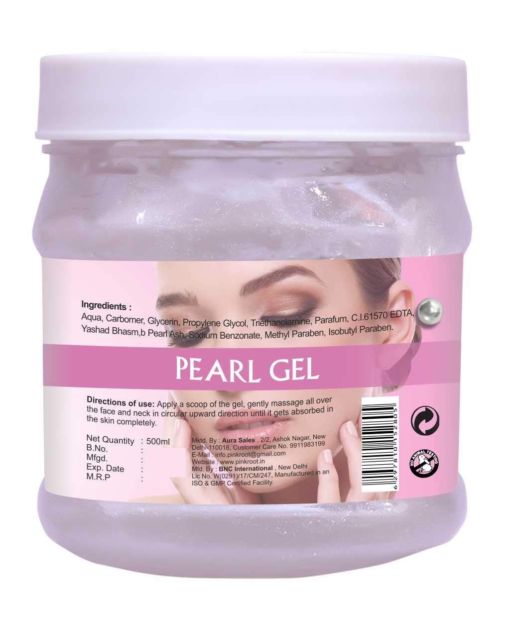 Pink Root Green Tea Massage Gel & Pearl Gel Set - 500ml Each for Relaxation & Skin Care | Spa, Home Massage & Beauty Treatment