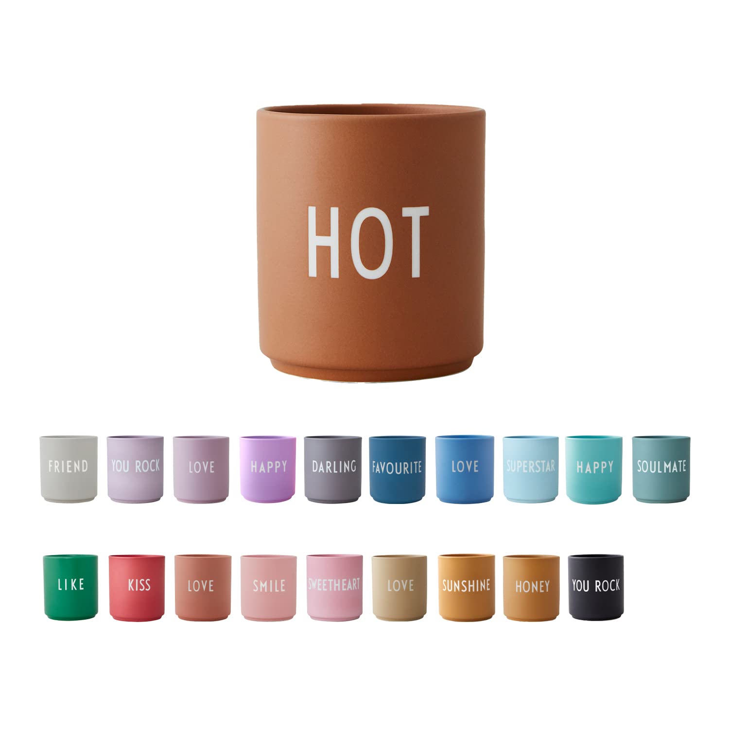 Design Letters Favourite 11 Oz Ceramic Coffee Mug - Engraved Tea Cup for Women, Her | Porcelain Latte Cup with Denmark Design | Perfect Gift for Women, Coffee Lovers & Tea Enthusiasts | Ideal for Home, Office, Cafes & Gifts