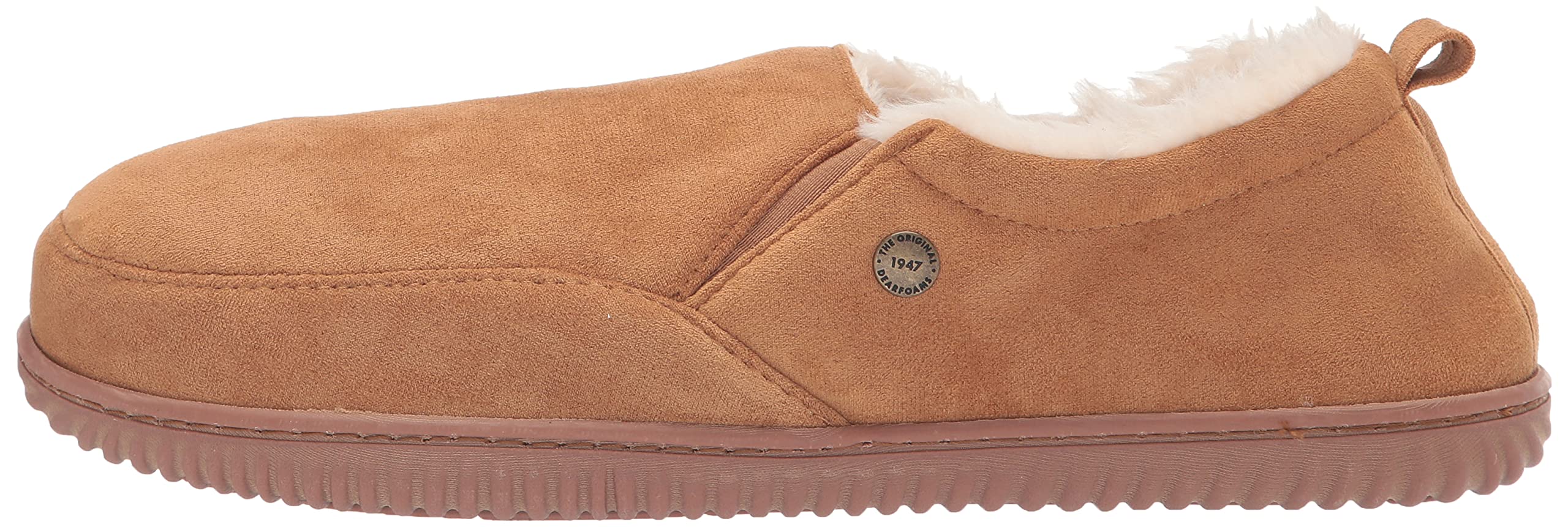 Dearfoams Men's Alpine Zurich Closed Back Slippers - Cozy Indoor/Outdoor House Shoes for Winter Comfort & Warmth - Perfect for Lounging, Relaxing at Home, or Quick Outdoor Errands
