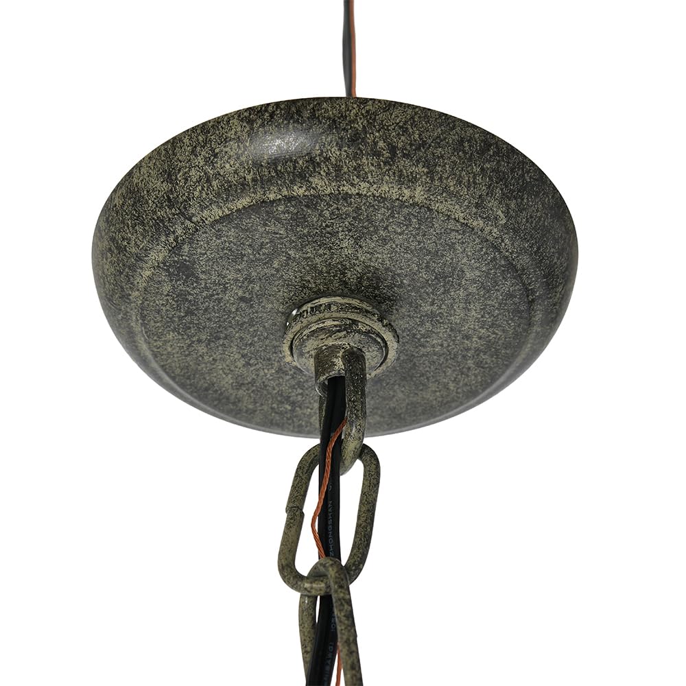 Stylish 6-Light Wood Bead Metal Chandelier - Rustic Farmhouse Ceiling Light Fixture for Dining Room, Bedroom & Living Room Decor