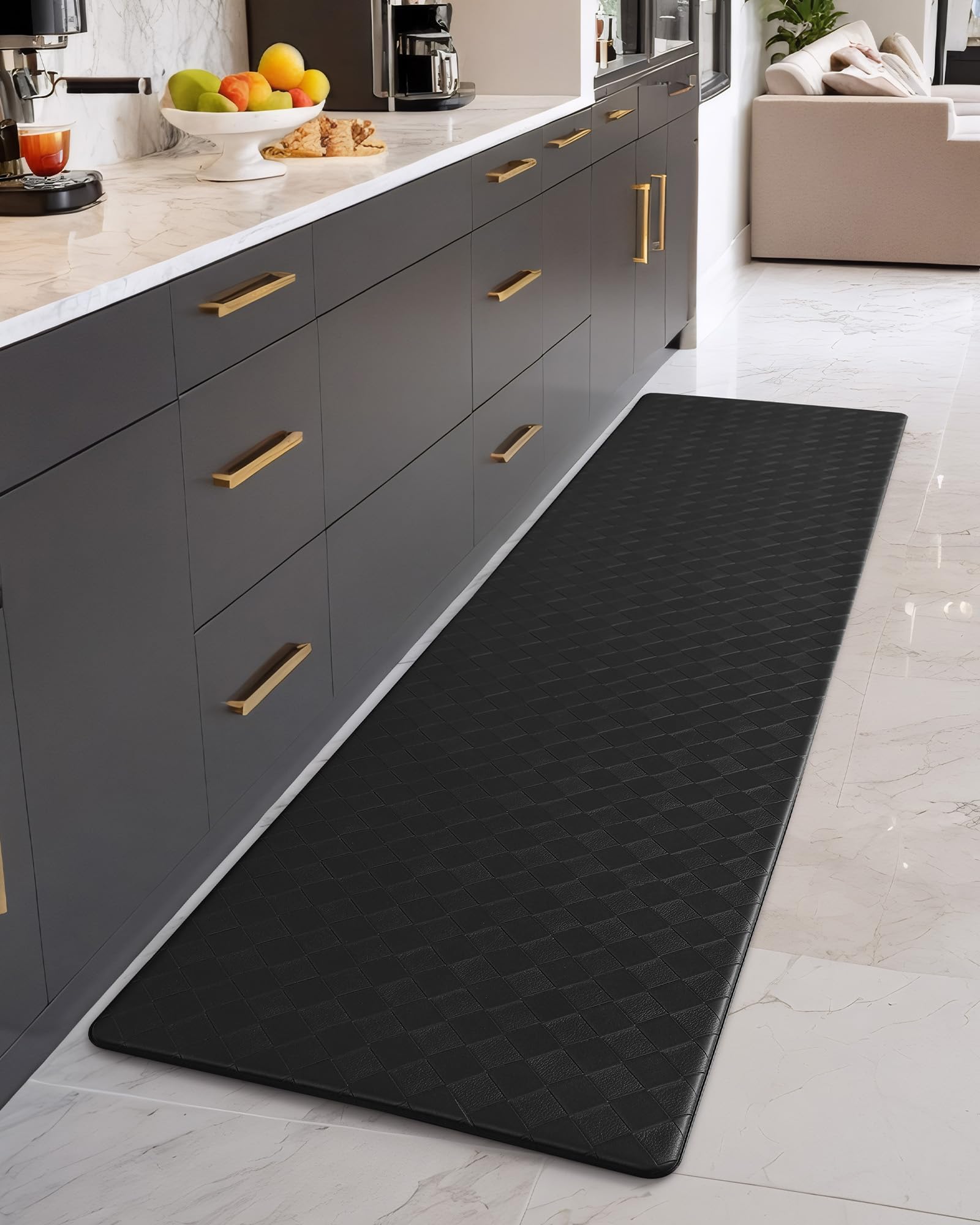 Anti-Fatigue Kitchen Floor Mat - Non-Slip Cushioned Foam Pad for Standing Comfort by Sink, 17