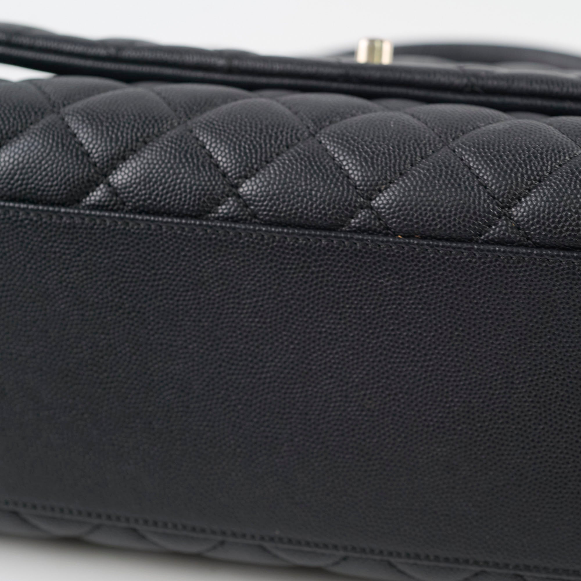 Chanel Medium Coco Handle Bag in Black Caviar Leather - Luxury Crossbody Purse for Women, Perfect for Work, Evening Events & Daily Use
