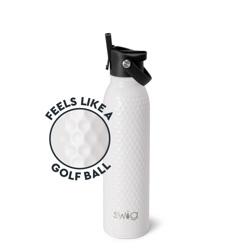 20oz Golf Ball Flip Top Water Bottle - Leak Proof & Insulated for Golfers, Outdoor Sports & Gym - BPA Free Stainless Steel Drinkware