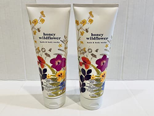 Bath and Body Works Honey Wildflower Ultra Shea Body Cream 2-Pack Gift Set - 8 Oz Each, Deep Hydration & Nourishing Moisture for Dry Skin | Perfect for Daily Use, Spa Days & Gift Giving
