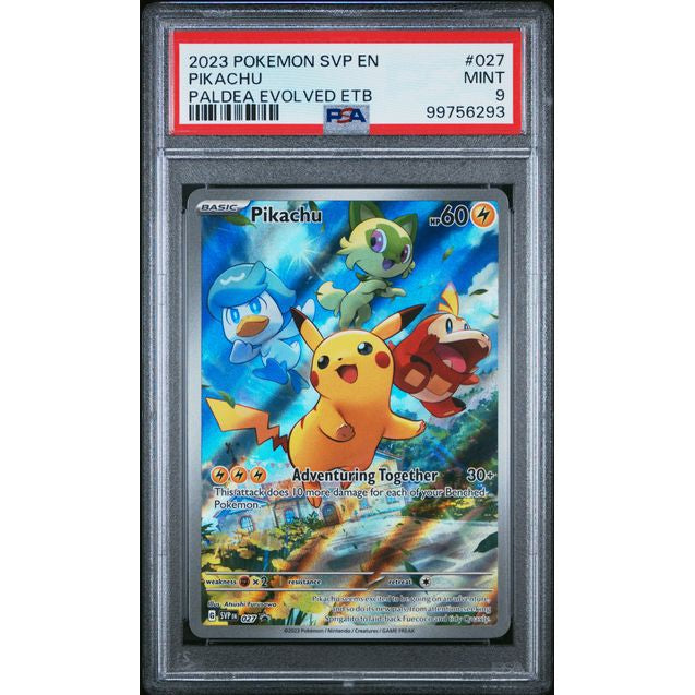 2023 Pokemon Scarlet Violet Promo Pikachu Paldea Evolved SVP027 PSA 9 Graded Card - Collectible Trading Card for Pokemon Fans & TCG Players - Perfect for Gaming Tournaments, Display Cases & Investment Collections