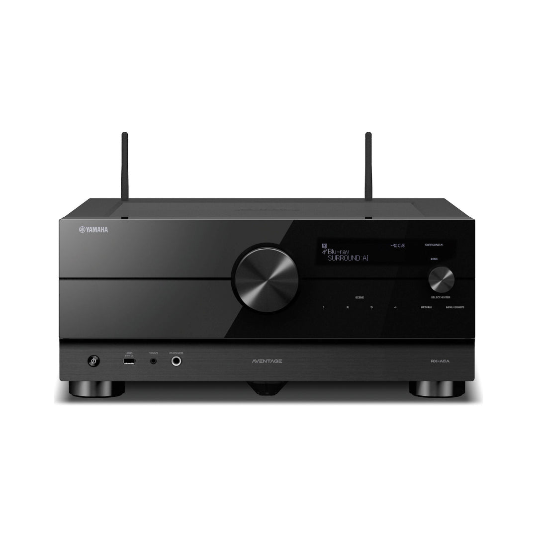 Yamaha Aventage RX-A6A 9.2 Channel 8K AV Receiver with Dolby Atmos & Wi-Fi - Premium Home Theater System for Movies, Music & Gaming