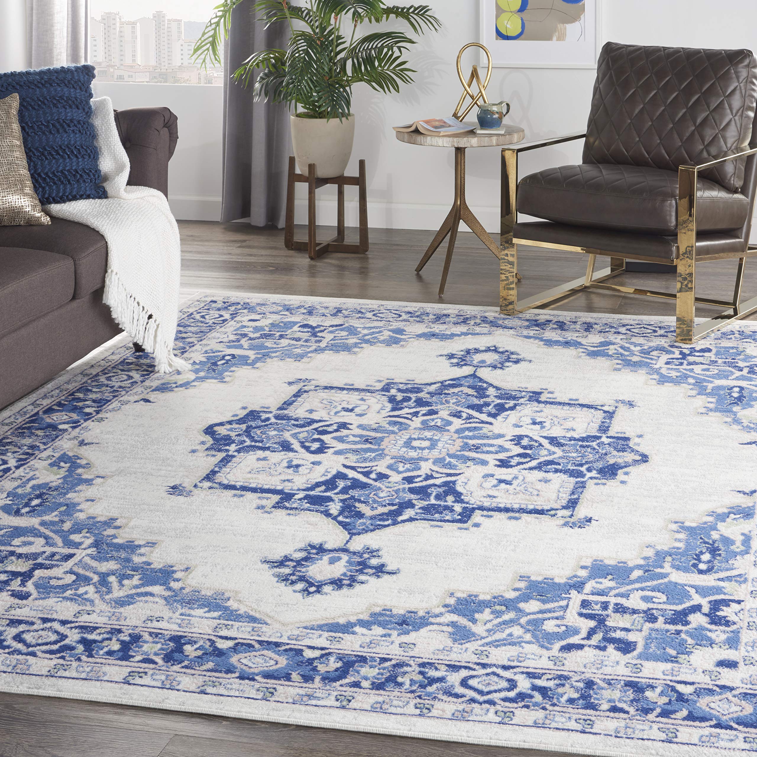 Nourison Whimsicle Traditional Ivory Blue 8'4