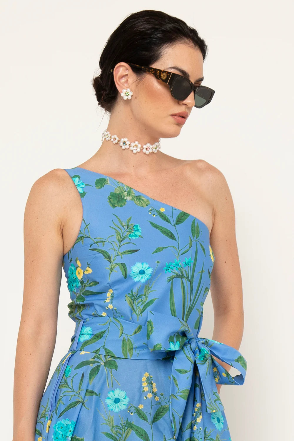 Elegant Azzurro Blue Curry Dress for Women - Perfect for Summer Parties, Weddings & Special Occasions