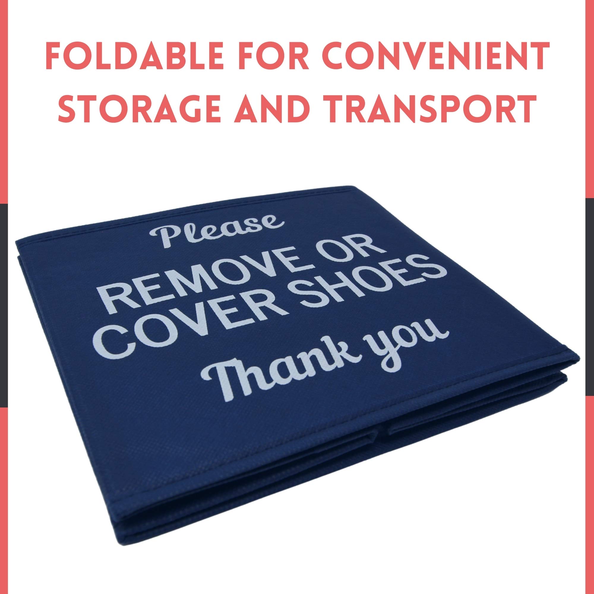 Disposable Shoe Covers Box for Real Estate Agents - Shoe Bootie Holder & Organizer for Open Houses, Home Showings & Property Tours | Keep Floors Clean | Realtor Supplies & Accessories