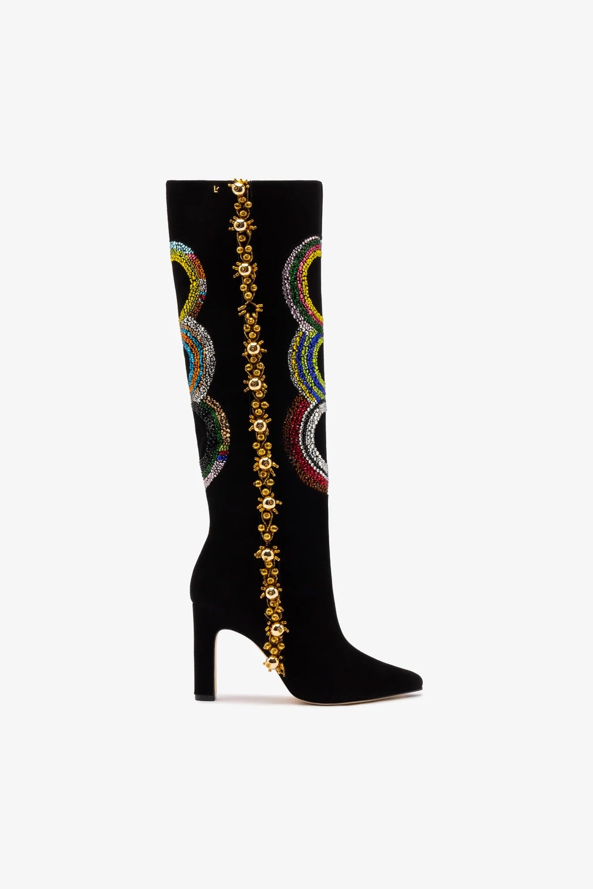 Larroudé x Libertine Sonia Crystal Boots - Stylish Women's Knee-High Boots for Party, Night Out & Special Occasions