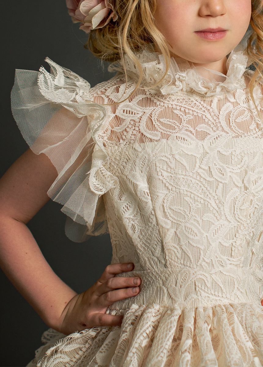 Vintage Ivory Anouk Petticoat Dress for Women - Elegant Lace Bridal Undergarment, Tea Party & Vintage Style Outfits