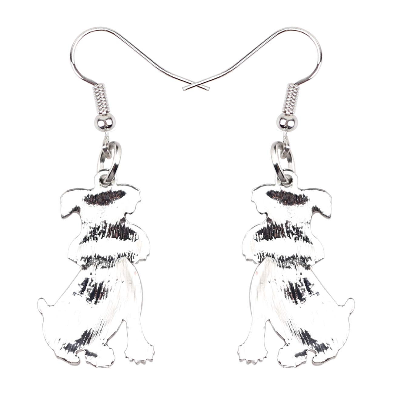 BONSNY Enamel Alloy Smile Schnauzer Dog Earrings for Women - Cute Pet Lover Jewelry, Funny Novelty Charm Earrings for Dog Owners, Gifts for Dog Moms | Perfect for Casual Wear, Parties & Animal Lover Gifts