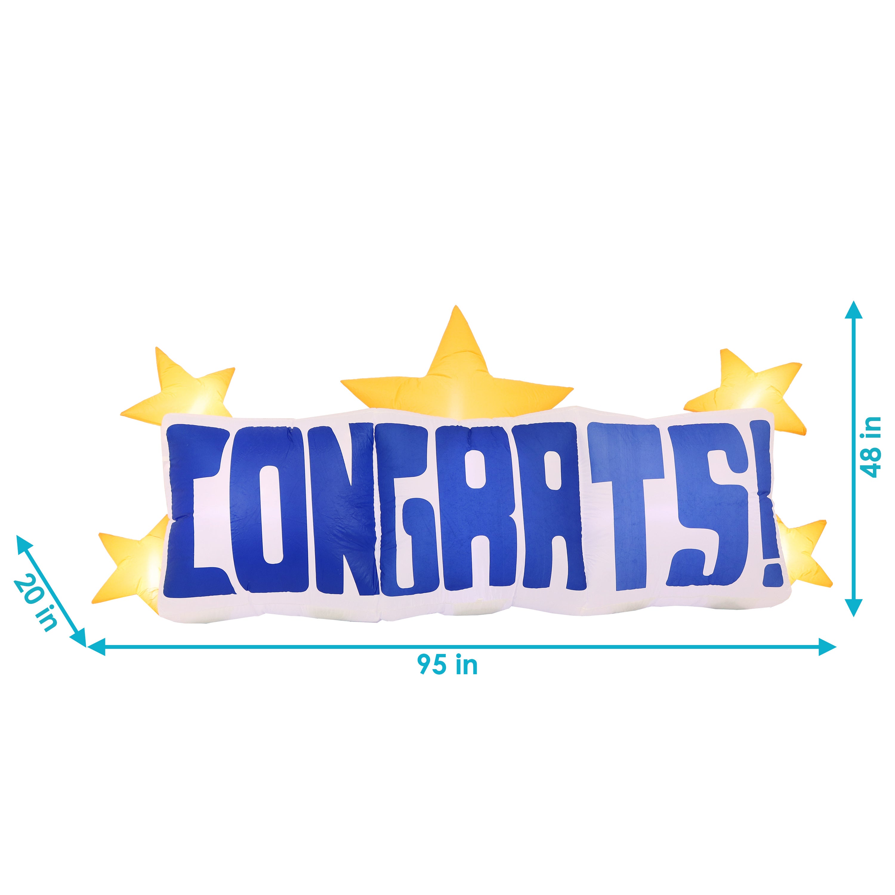 8' Sunnydaze Inflatable Star Decoration for Indoor & Outdoor Use - Perfect for Graduation, Birthday Parties, and Holiday Celebrations