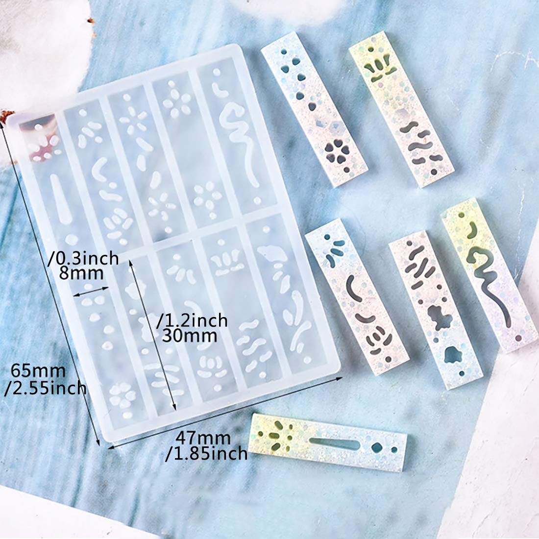 FineInno Silicone Resin Molds for Jewelry Making - Epoxy Earring & Pendant Molds in Leaf, Teardrop, Round, Heart, Snowflake Shapes - DIY Crafting, Gift Making, Resin Art Projects