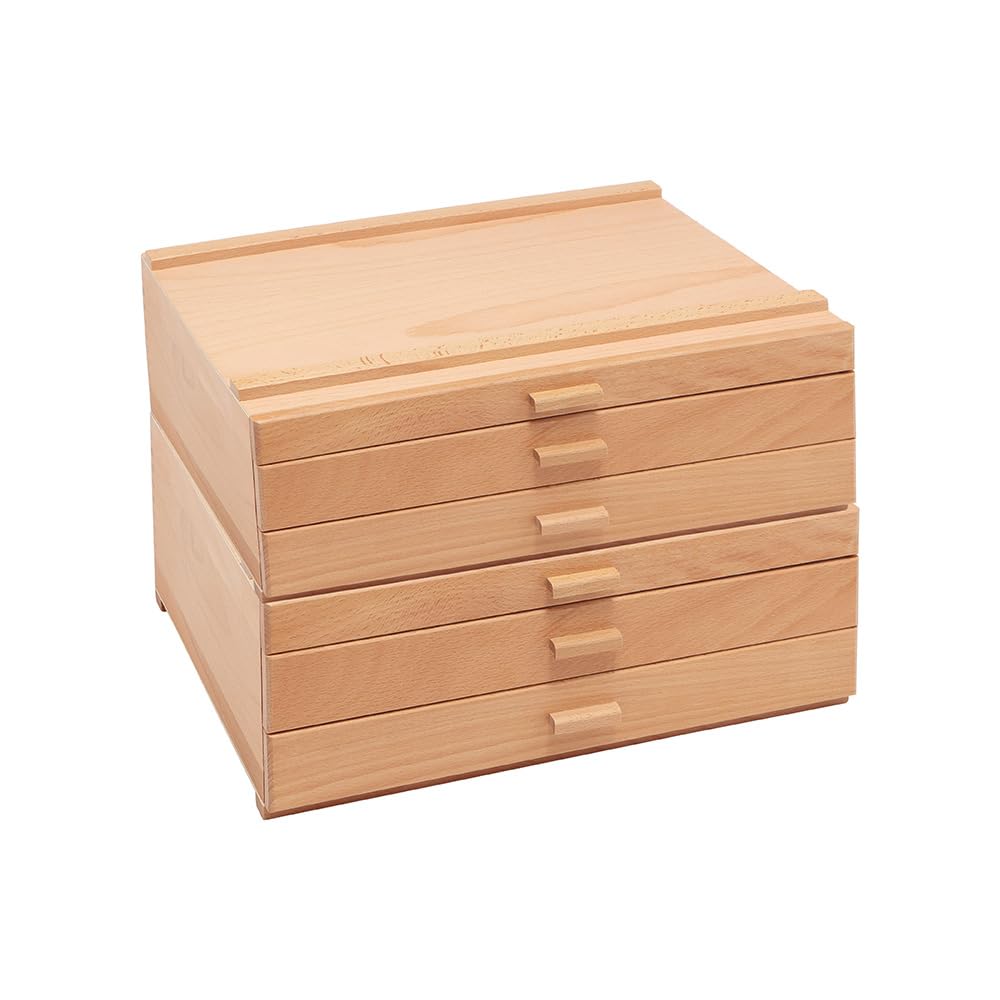 Premium 3-Drawer Artists Storage Chest - Organize Paint Tubes, Brushes, Pencils & Markers - Studio Art Supply Organizer Set of 2 - Perfect for Painting Classes, Home Studios & Craft Rooms