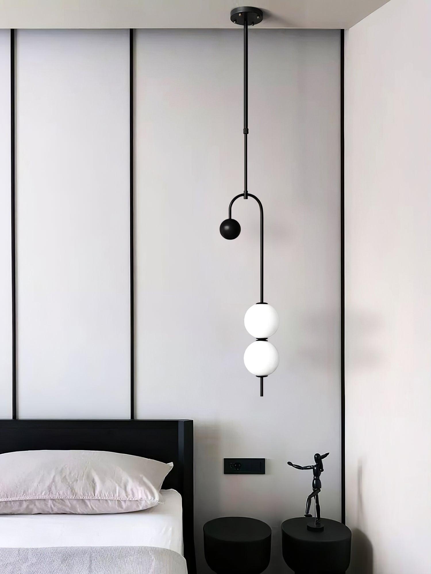 Alina Pendant Light - Modern Glass Hanging Chandelier for Kitchen Island, Dining Room & Bedroom Lighting | Dimmable LED Ceiling Fixture