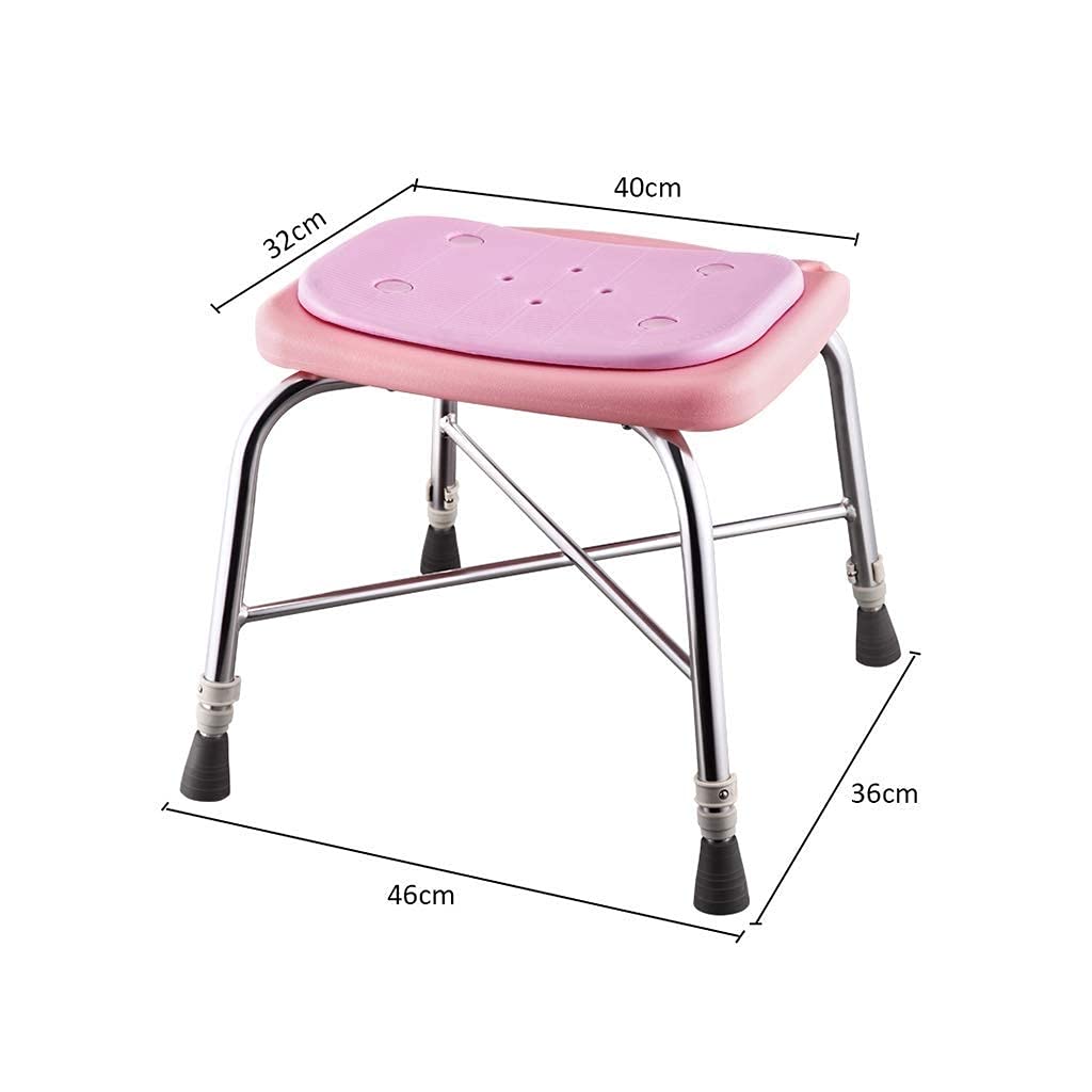 CHEWYNP Adjustable Height Non-Slip Shower Stool with Rubber Feet - Bathroom Mobility Aid Seat for Elderly & Disabled - Perfect for Safe Bathing, Showering and Relaxation in Tub or Stall