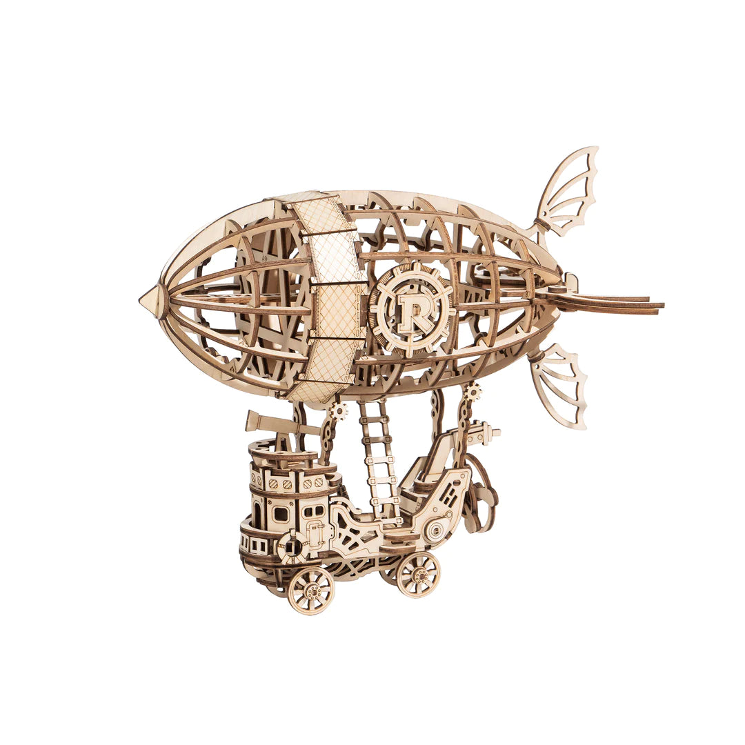 3D Wooden Puzzle Airship Model Kit - DIY Building Toy for Adults & Teens - Creative Home Decor & Gift Idea for Birthday, Christmas - Fun STEM Activity & Stress Relief Craft Project
