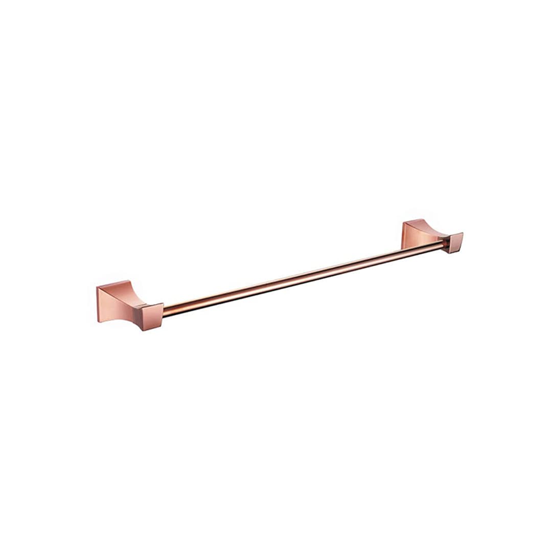 Rose Gold Wall Mounted Bathroom Organizer Set - Clothes Hook, Toilet Paper Holder, Towel Rail & Soap Dispenser - Space Saving Bathroom Accessories for Small Spaces, Apartments & Dorms