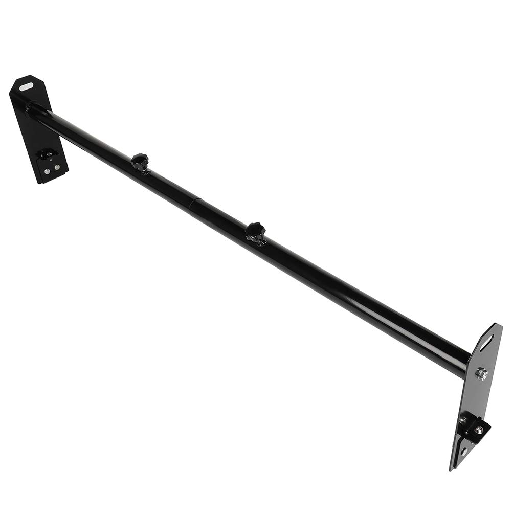 ECCPP Adjustable Van Ladder Rack Hightop 2 Bars Roof Rack - Heavy Duty Steel Construction - Fits Chevy Express 2500, Dodge, Ford E-250/350, GMC Savana with Rain Gutters - Perfect for Pickup Trucks, Construction Work & Roofing Jobs