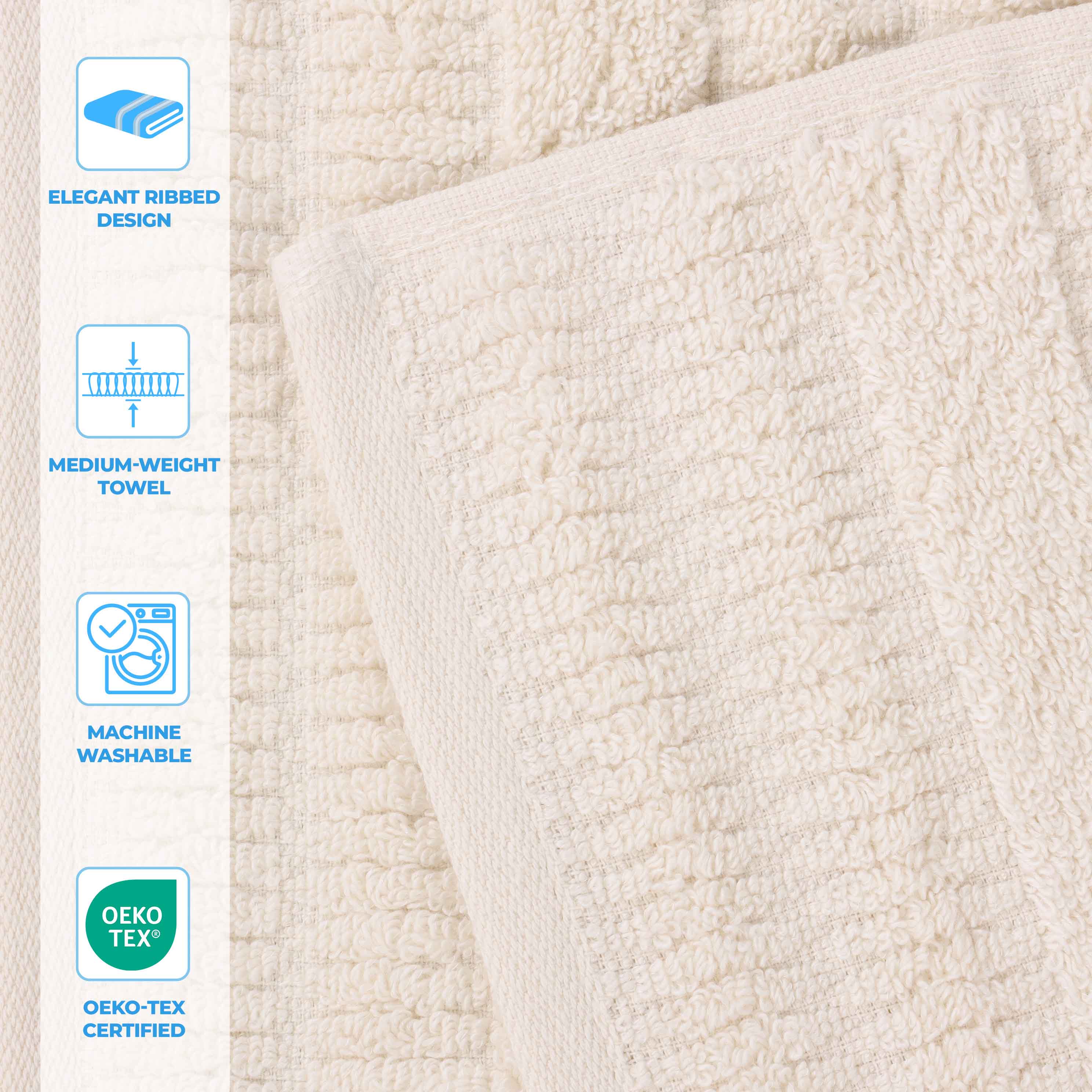 Premium Mika Smart Twist Cotton Bath Sheets - Ultra Soft & Absorbent, Set of 2 (Grey) - Luxury Spa & Bathroom Essentials for Hotels & Home Use