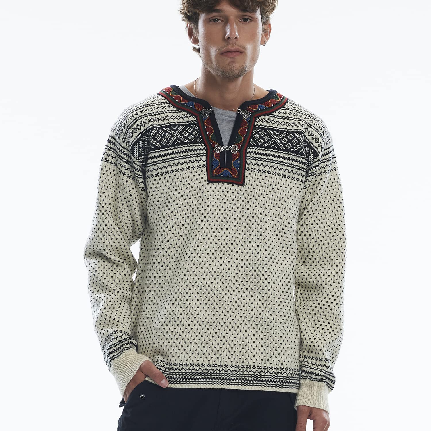 Dale of Norway Setesdal Unisex Wool Sweater - Warm Norwegian Pullover for Men & Women - Cozy Winter Knitwear for Adults - Perfect for Skiing, Hiking & Cold Weather Outings