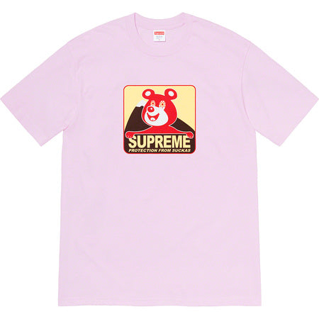 Supreme Bear Graphic T-Shirt - Purple Cotton Tee for Men & Women - Casual Streetwear for Urban Fashion & Daily Wear
