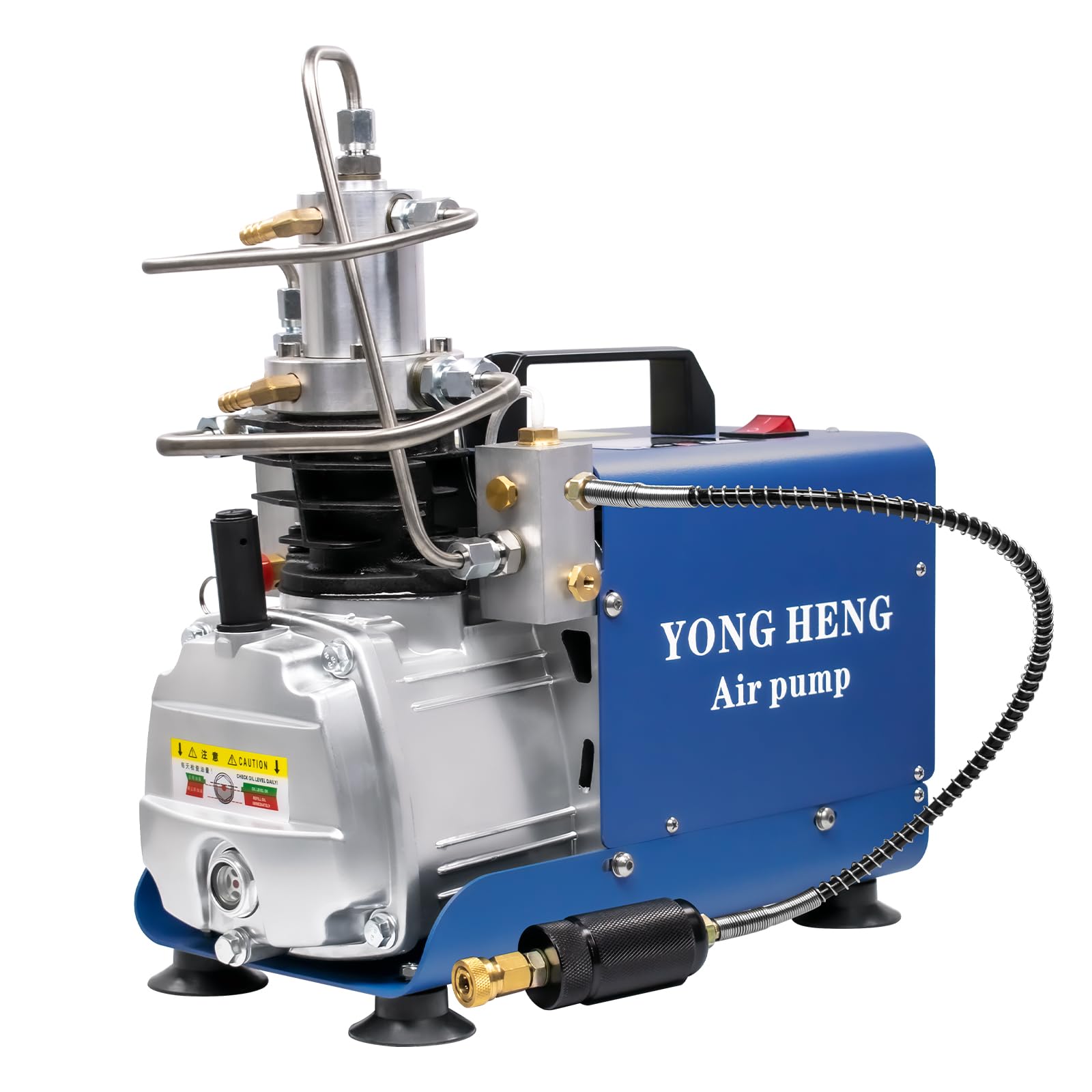 YONG HENG 4500Psi/30Mpa High Pressure Air Compressor Pump with LCD Display, Auto-Stop & Built-in Water-Oil Separator - PCP Air Rifle Filling for Hunting, Shooting & Paintball (Portable Airgun Accessory)