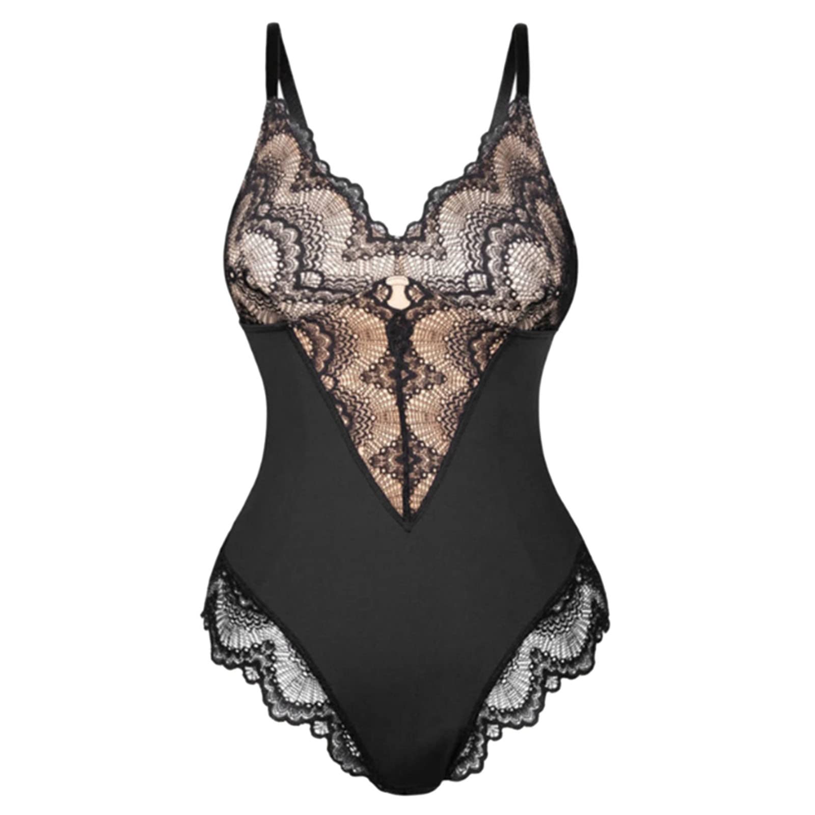 Sexy Women's Lingerie Set - Floral Lace Teddy with Halter Neckline & Low Waist Stockings | Valentine's Nightwear, Bridal Underwear, Romantic Gift for Her
