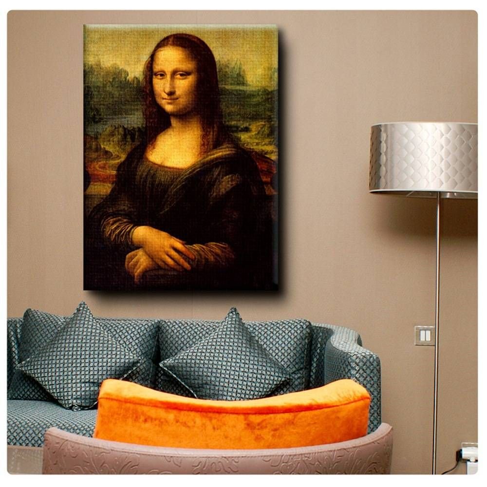 Alonline Art - Mona Lisa by Leonardo Da Vinci Wall Sticker | High Quality Vinyl Decal Print (35x48 inches/89x122cm) | Waterproof Home Decor for Kitchen, Bathroom, Living Room | Perfect Wall Art for Home, Office & Dorm Room Decorations