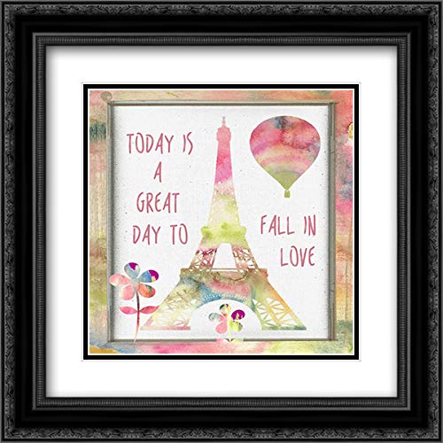 Lewis Sheldon 15x15 Black Ornate Framed Double Matted Museum Art Print - Fall in Love Painting - Perfect for Living Room, Bedroom & Office Wall Decor