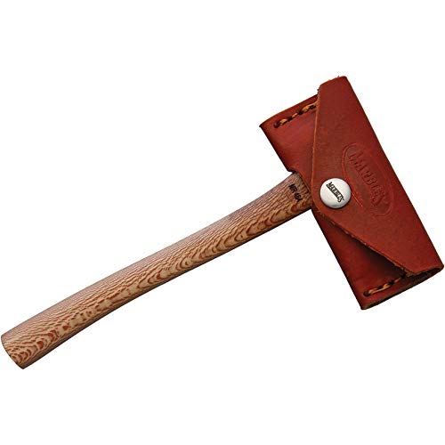 Premium Damascus Steel MR464 Mini Axe - Compact Outdoor Survival Tool for Camping, Hiking & Bushcraft - Handcrafted Brown Handle Tactical Hatchet