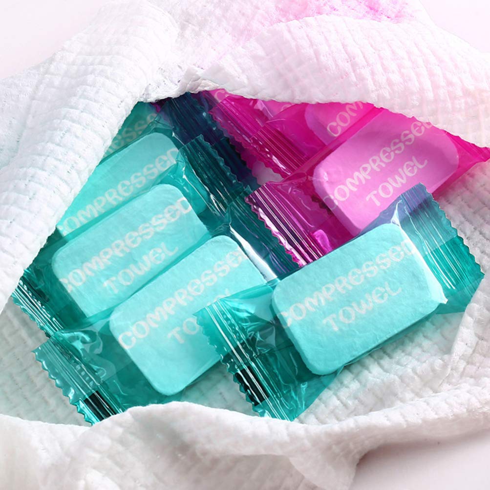 Beaupretty 10-Pack Compressed Face Towels - Disposable Travel Towel Tablets for Face, Hands & Bath | Portable & Eco-Friendly for Camping, Gym & On-the-Go Use