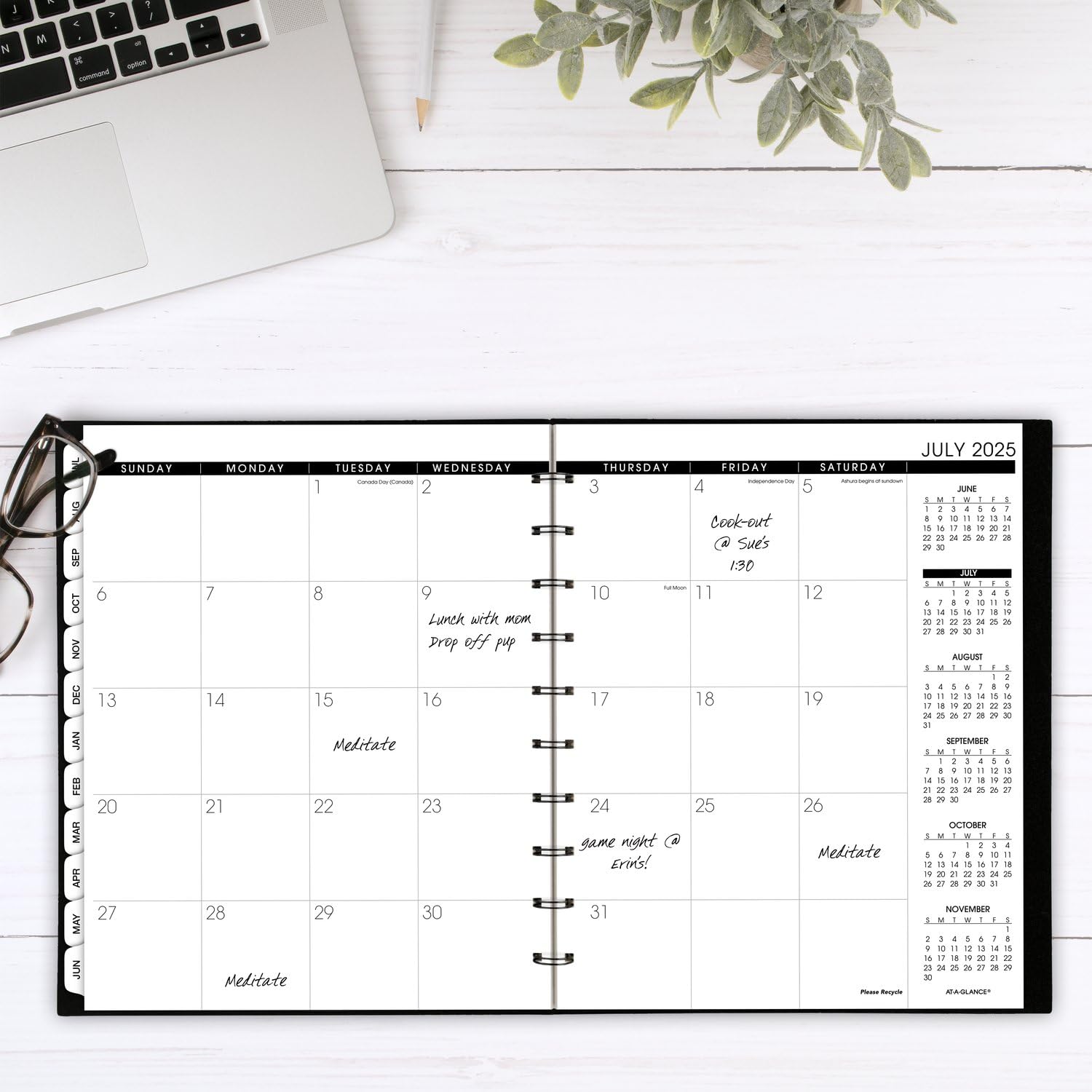 AT-A-GLANCE 2024-2025 Academic Planner - Weekly & Monthly Calendar with Quarter-Hourly Appointment Scheduling, 9