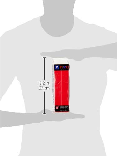 STAEDTLER 8041-200 FIMO Professional Oven-Bake Polymer Clay, 454g Block - True Red | Modeling Clay for Sculpting, DIY Crafts & Art Projects | Perfect for Jewelry Making, Home Decor & Gift Ideas